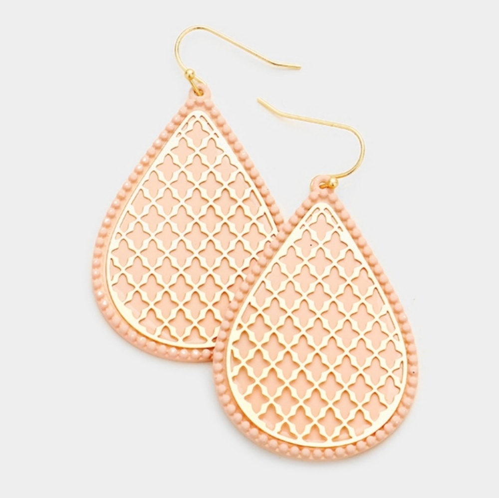 Blush Teardrop Earrings